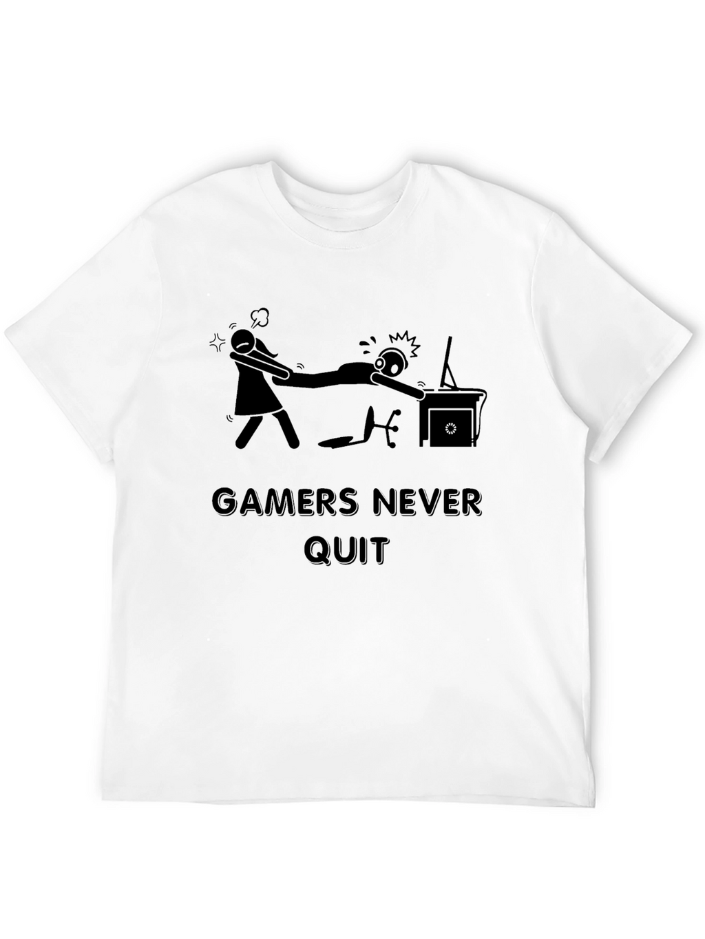 Gamers Never Quit T-Shirt - Funny Gaming Tee