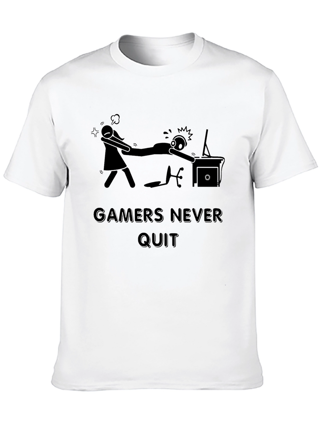 Gamers Never Quit T-Shirt - Funny Gaming Tee
