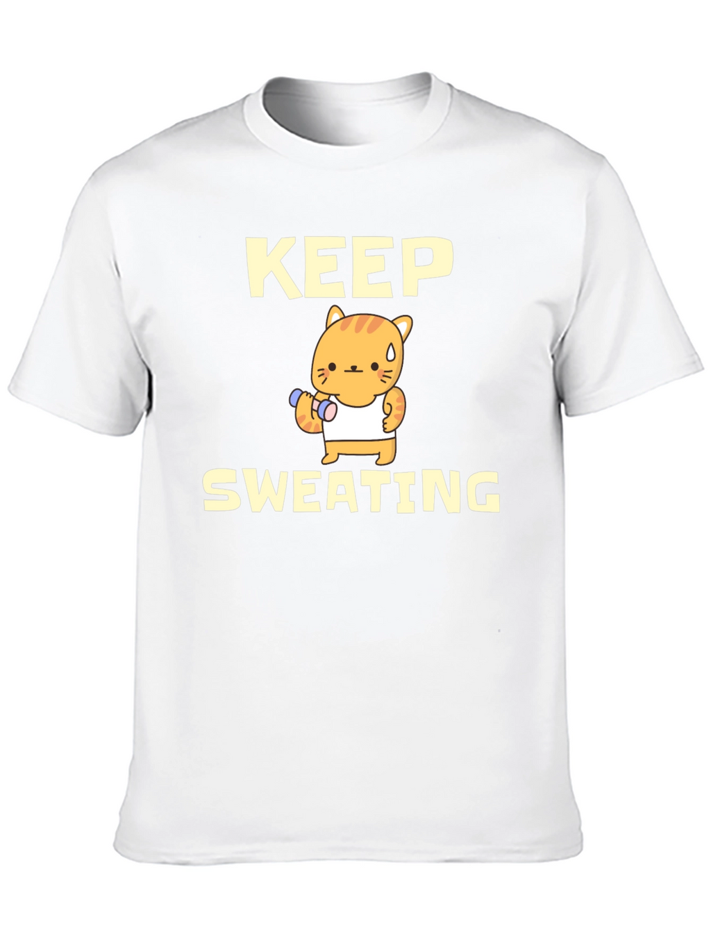 Keep Sweating Funny Cat Workout T-Shirt