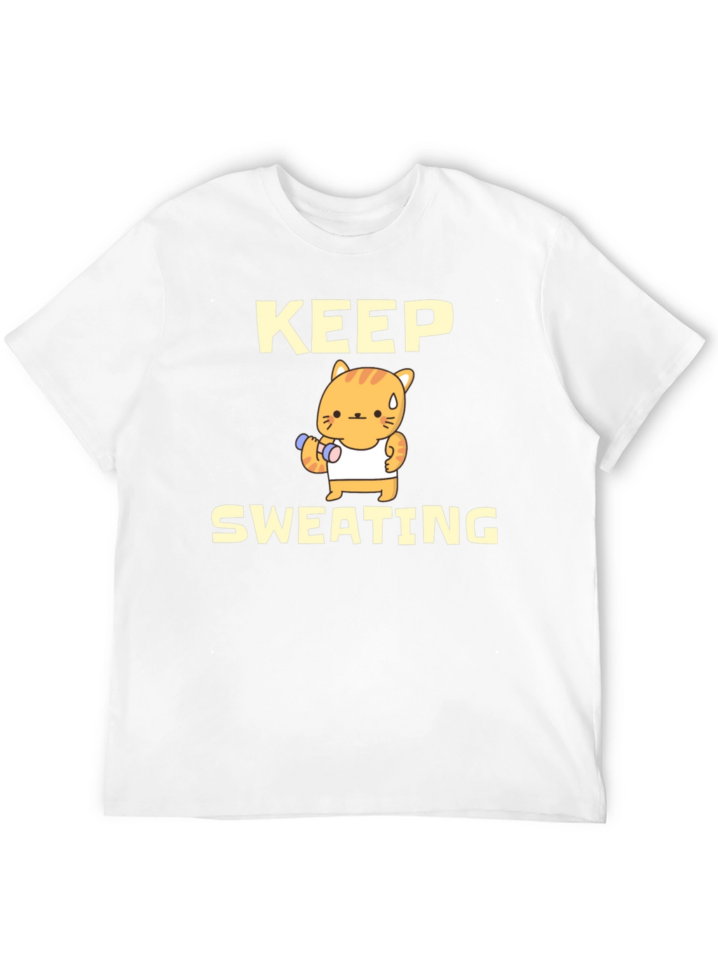 Keep Sweating Funny Cat Workout T-Shirt