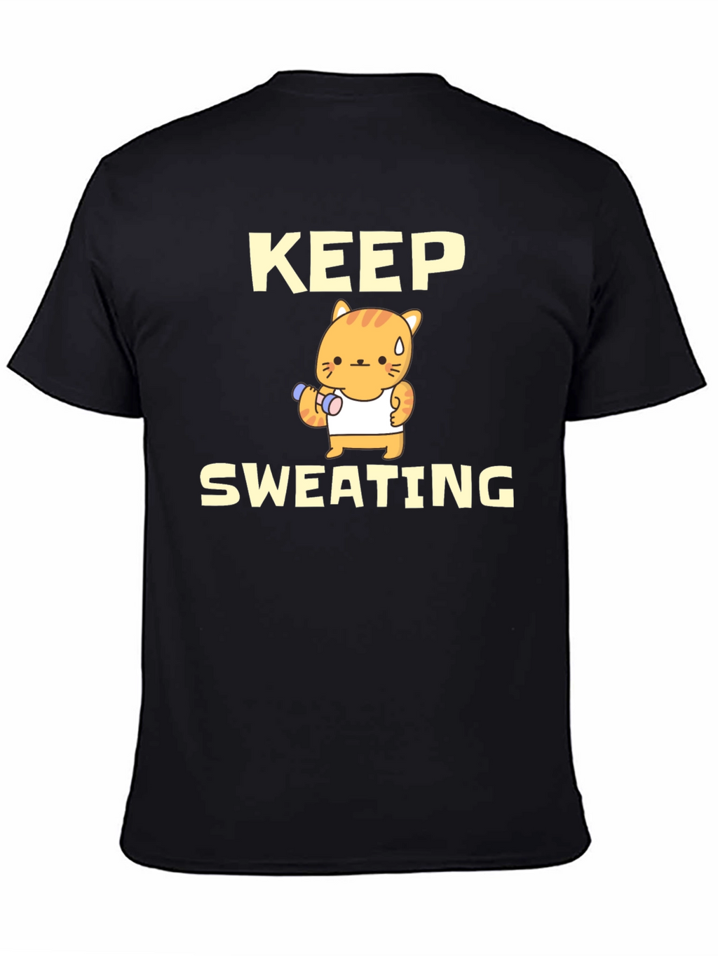 Keep Sweating Funny Cat Workout T-Shirt