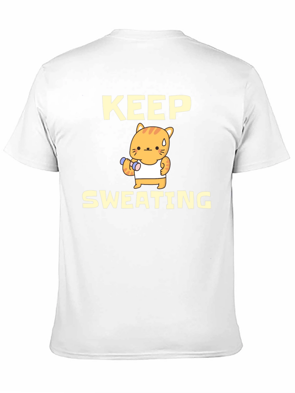Keep Sweating Funny Cat Workout T-Shirt
