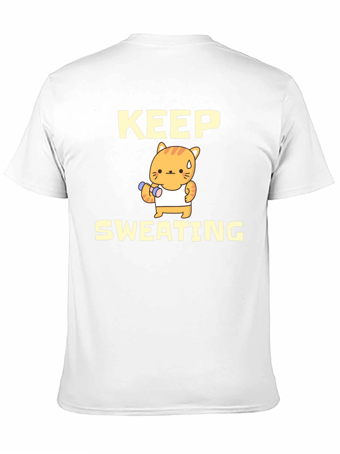 Keep Sweating Funny Cat Workout T-Shirt
