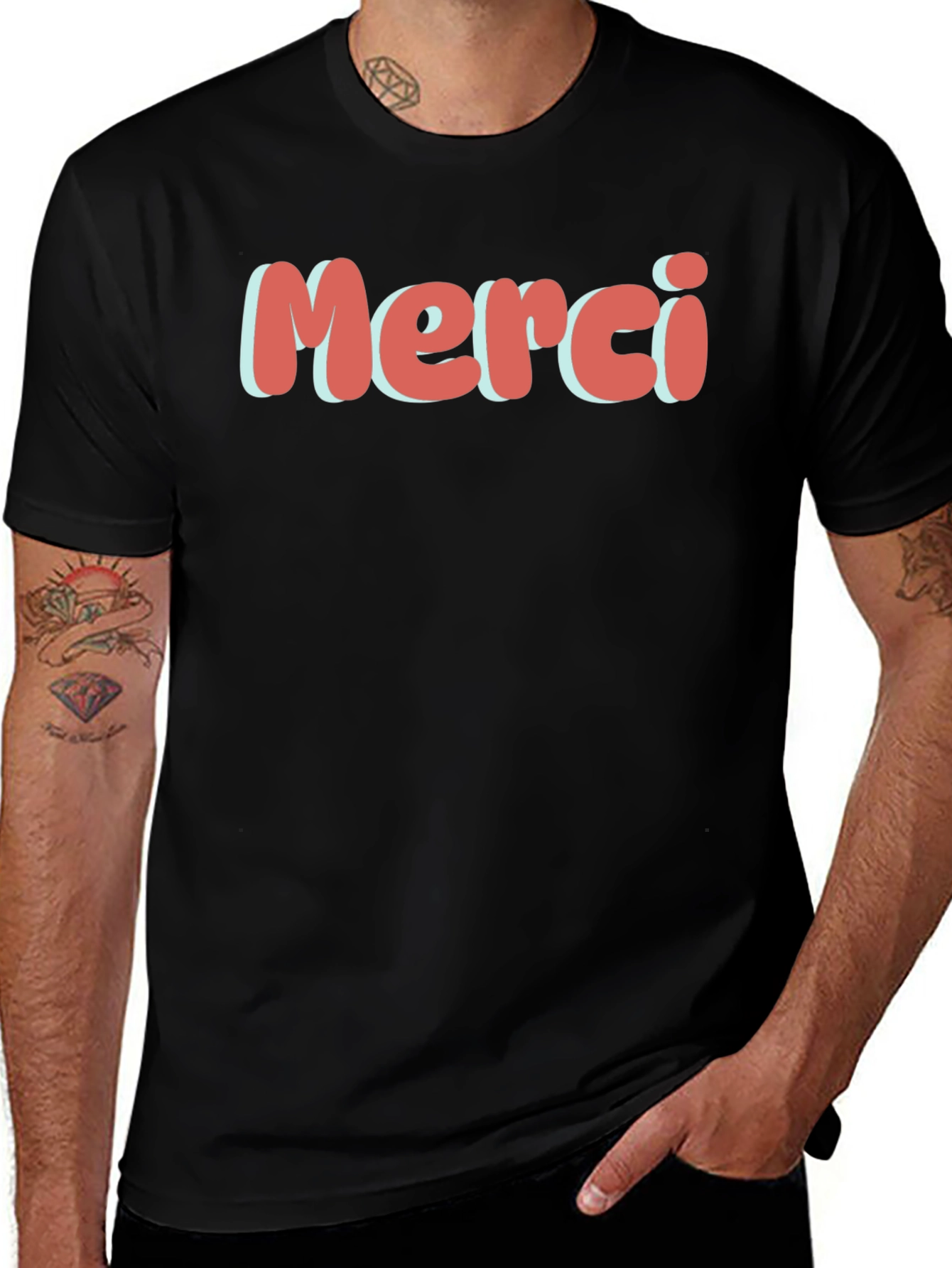 Merci Graphic Tee - Stylish Casual Wear