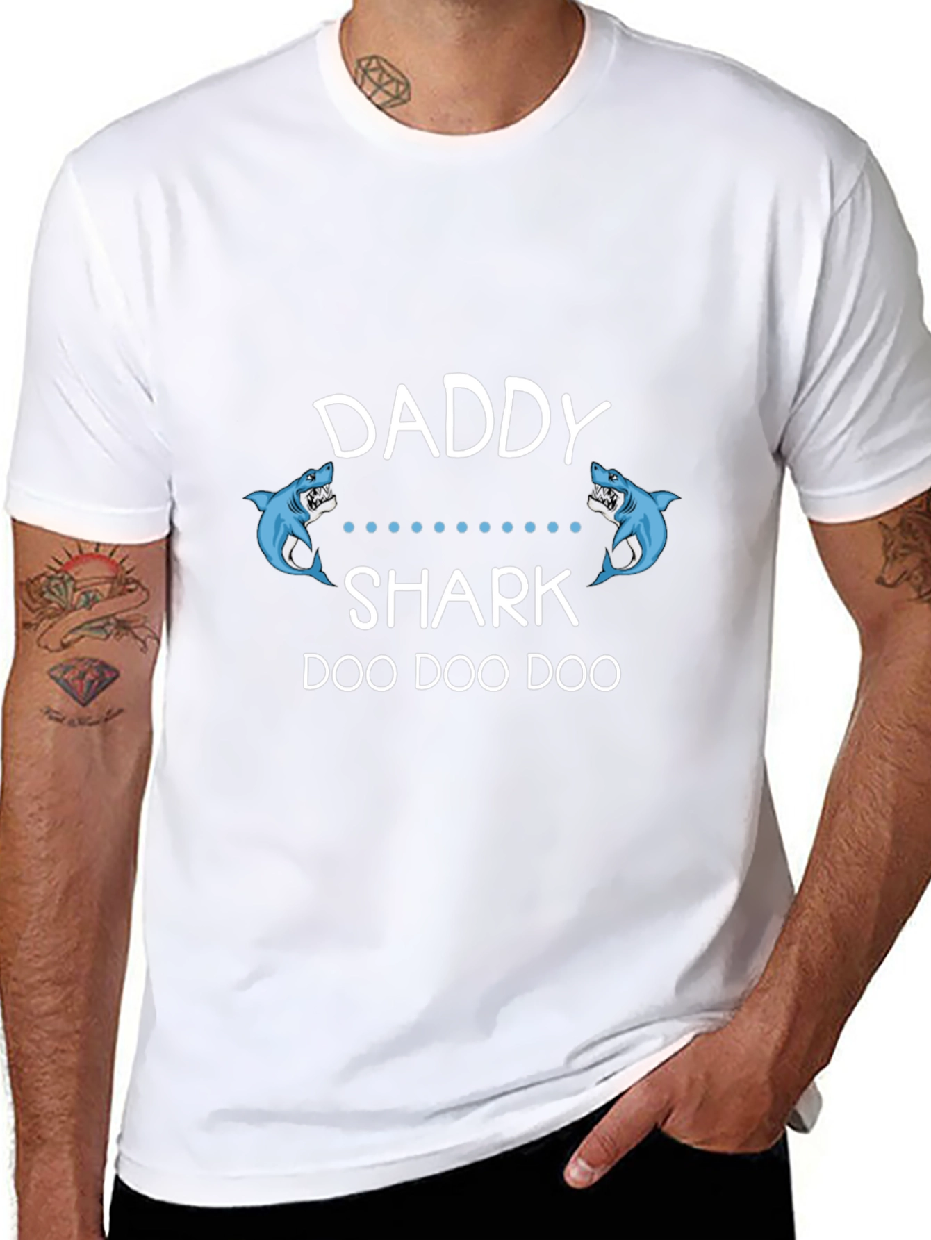 Daddy Shark T-Shirt - Doo Doo Doo Funny Fathers Day Tee