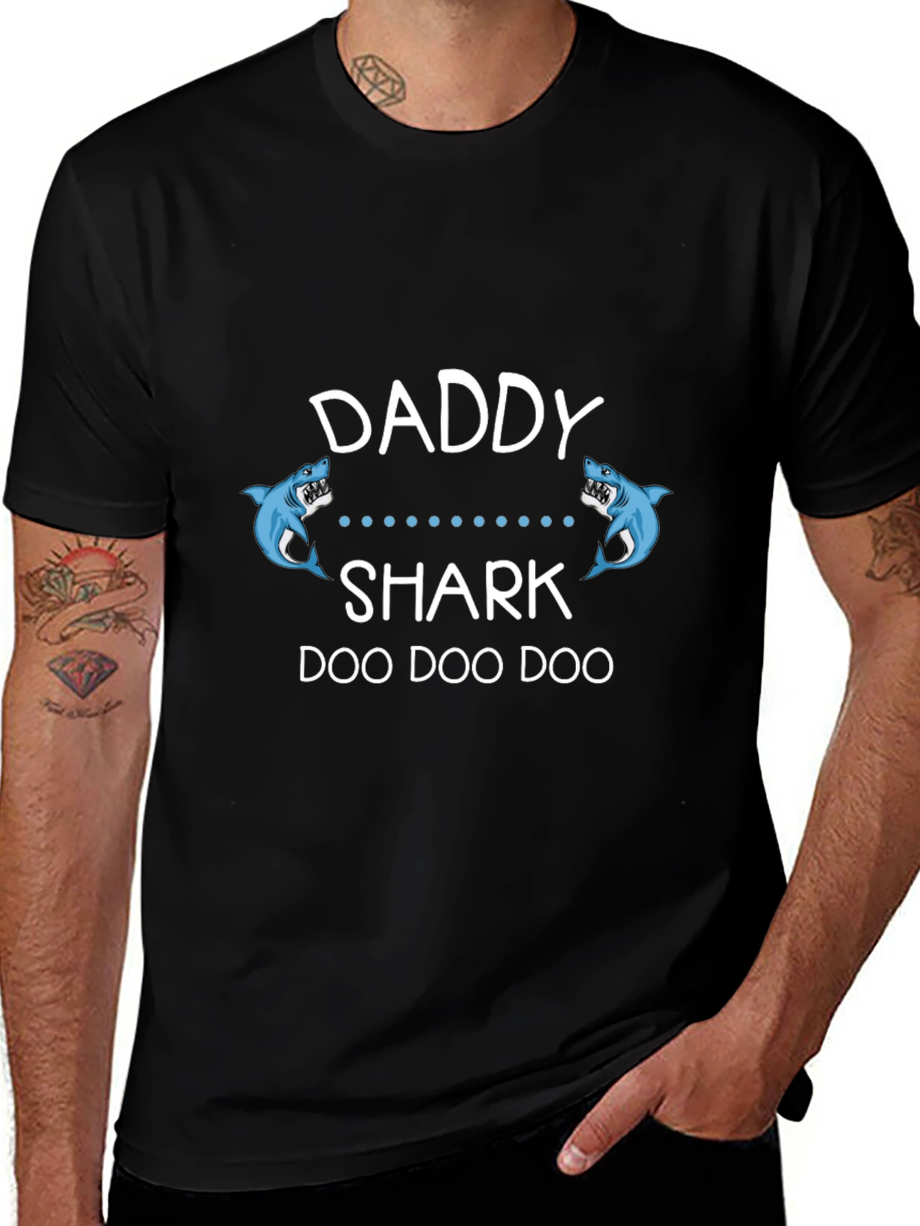 Daddy Shark T-Shirt - Doo Doo Doo Funny Fathers Day Tee