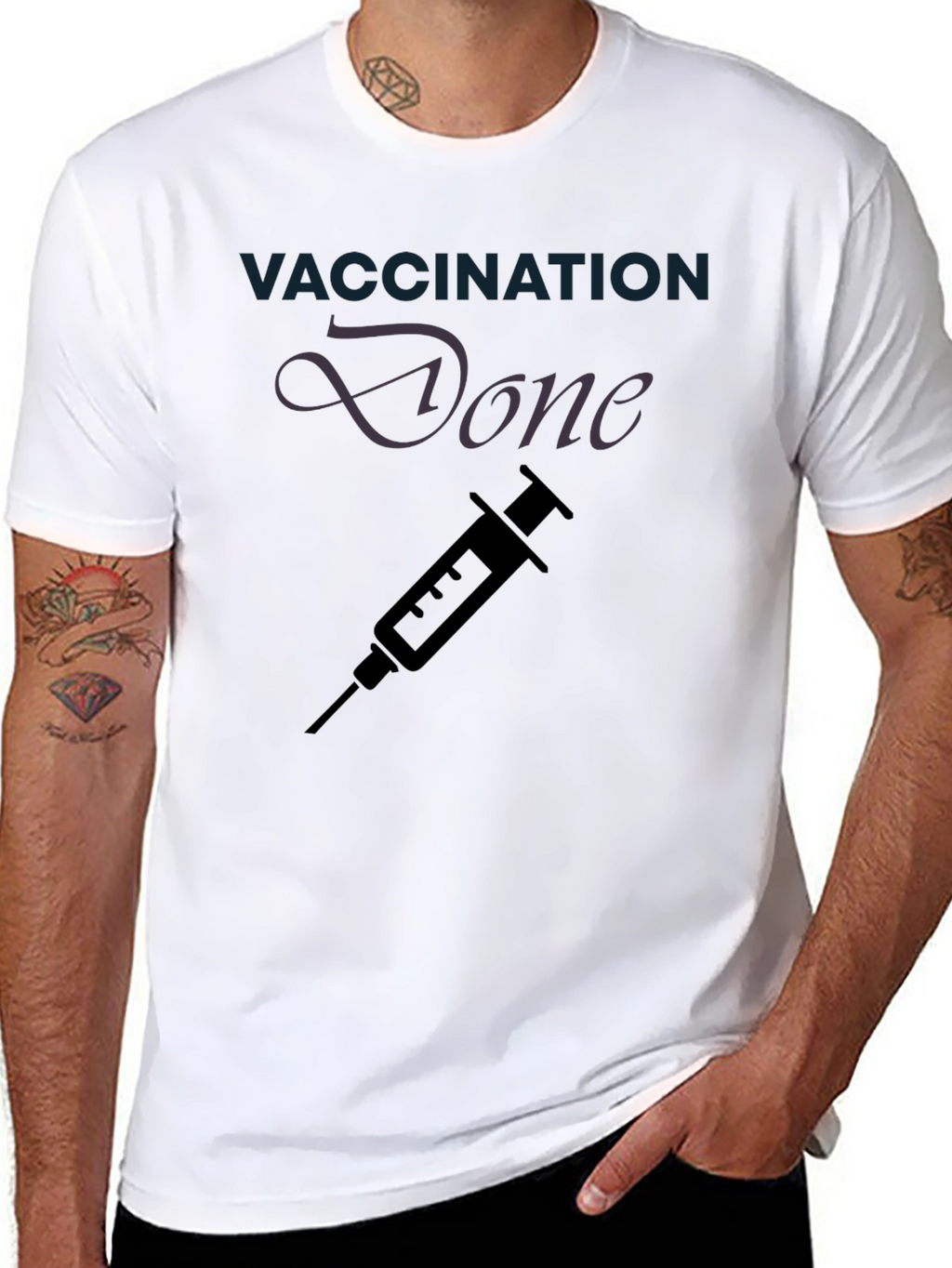 Vaccination Done Graphic Tee - Get Vaccinated