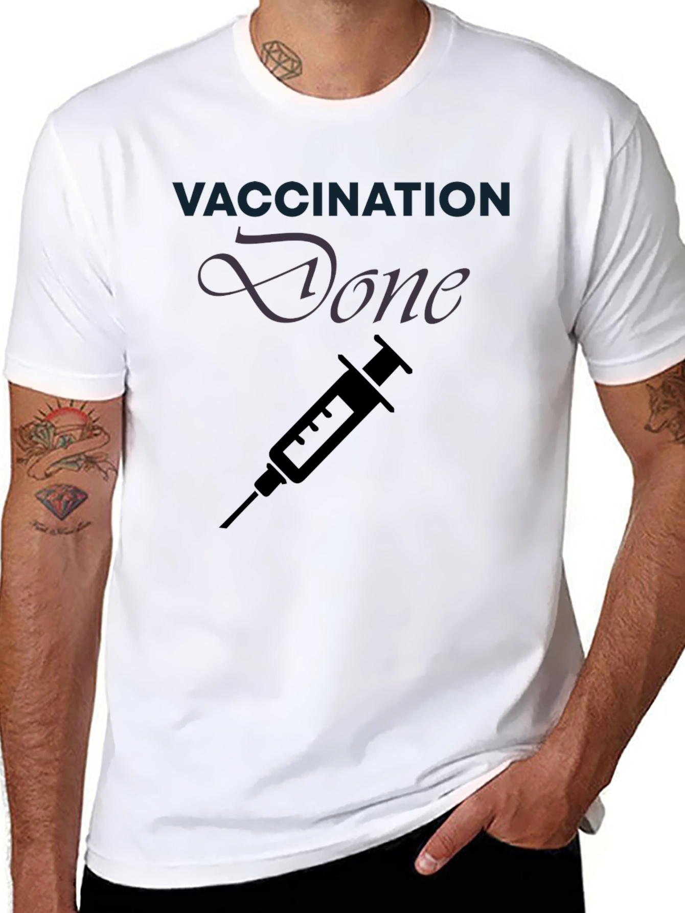 Vaccination Done Graphic Tee - Get Vaccinated