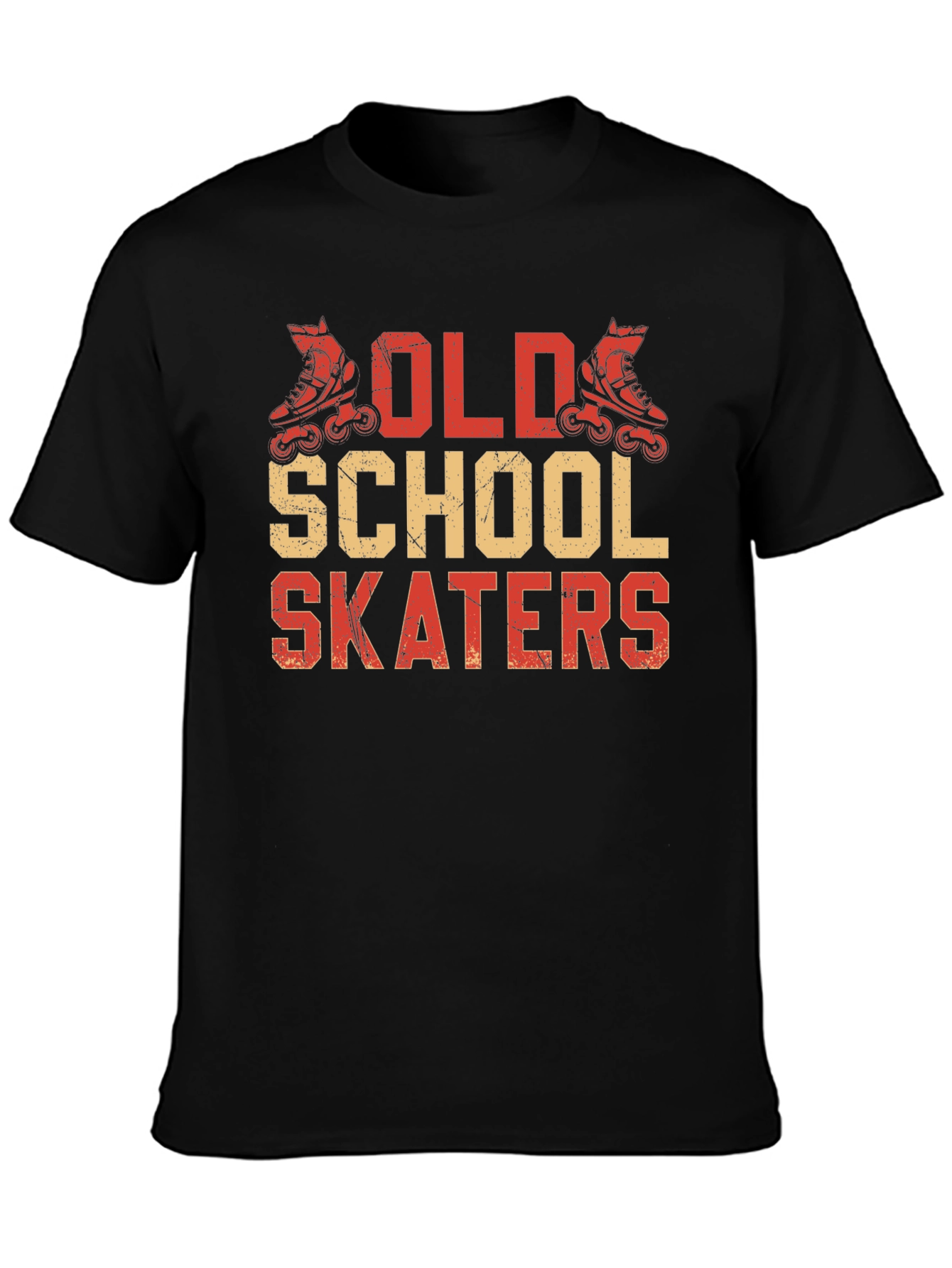 Old School Skaters Graphic Tee - Retro Roller Skating Shirt