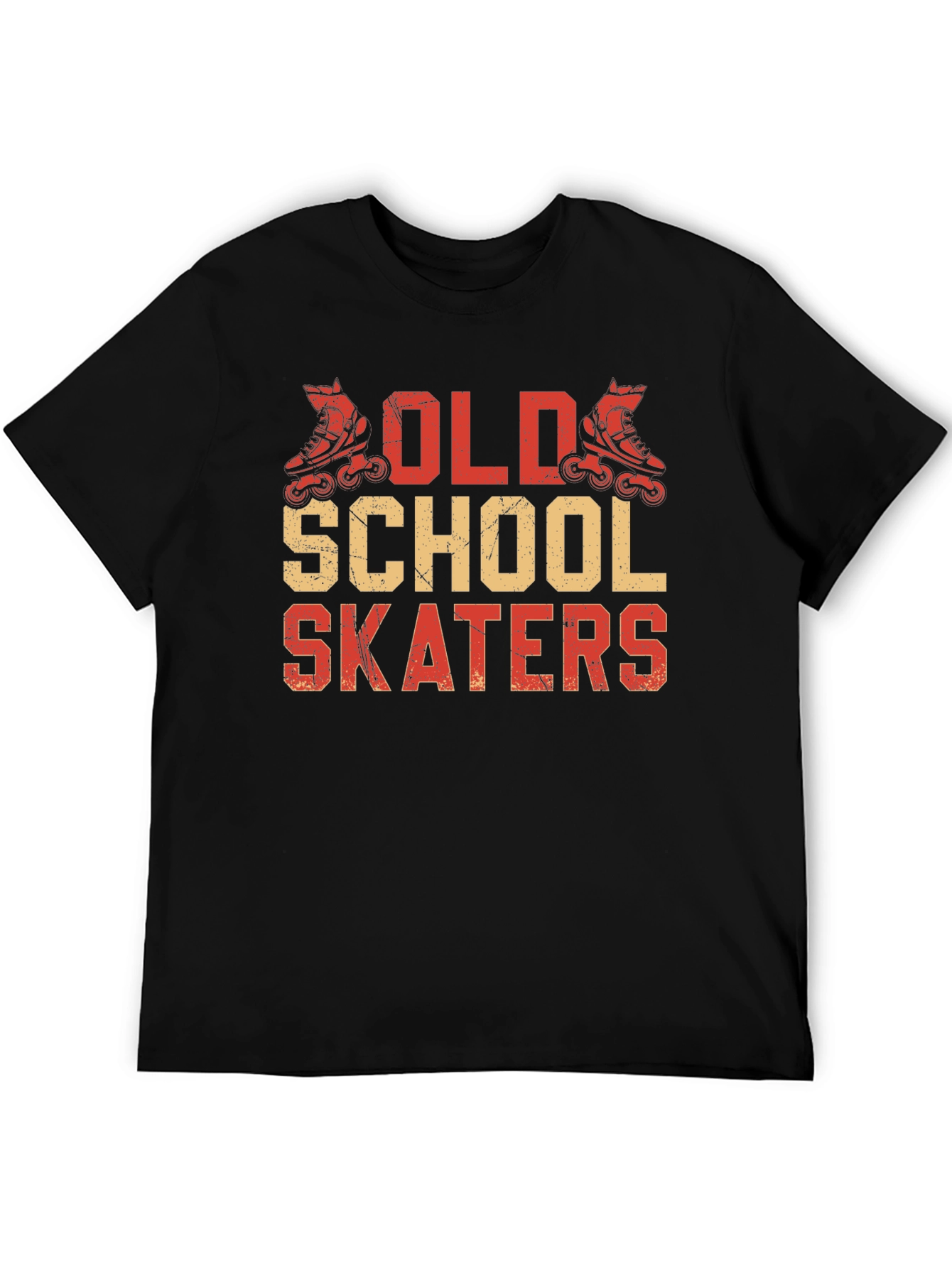Old School Skaters Graphic Tee - Retro Roller Skating Shirt