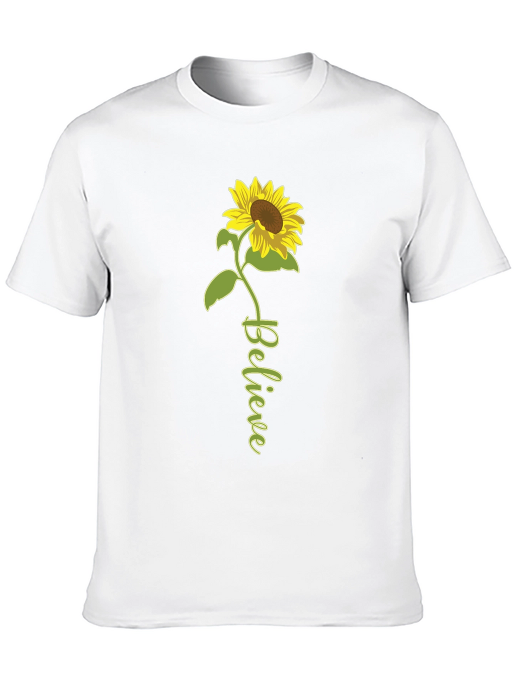 Believe Sunflower Graphic Tee - Black