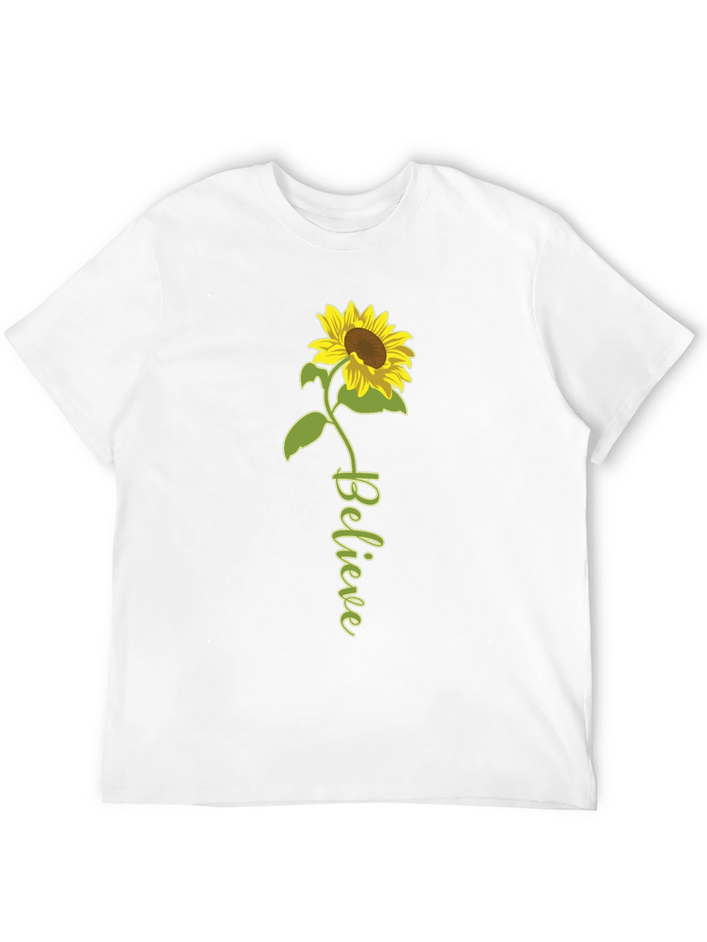 Believe Sunflower Graphic Tee - Black
