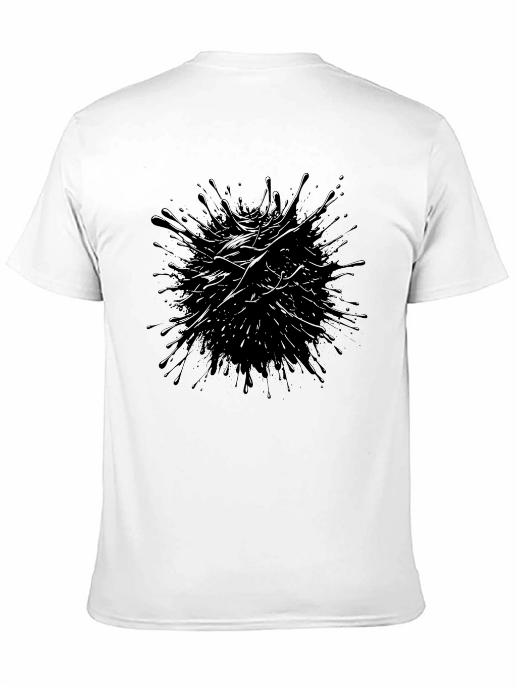 Abstract Ink Splatter Graphic Tee - Modern Style