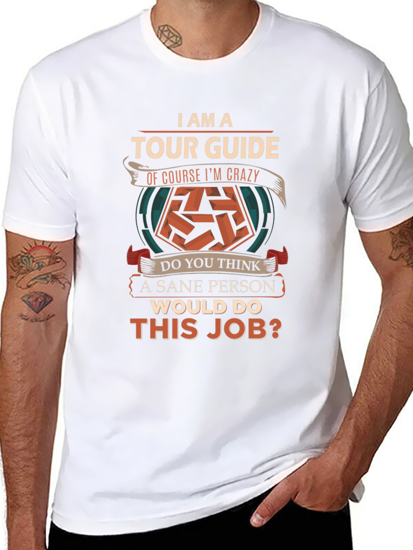 Tour Guide Crazy Job T-Shirt Funny