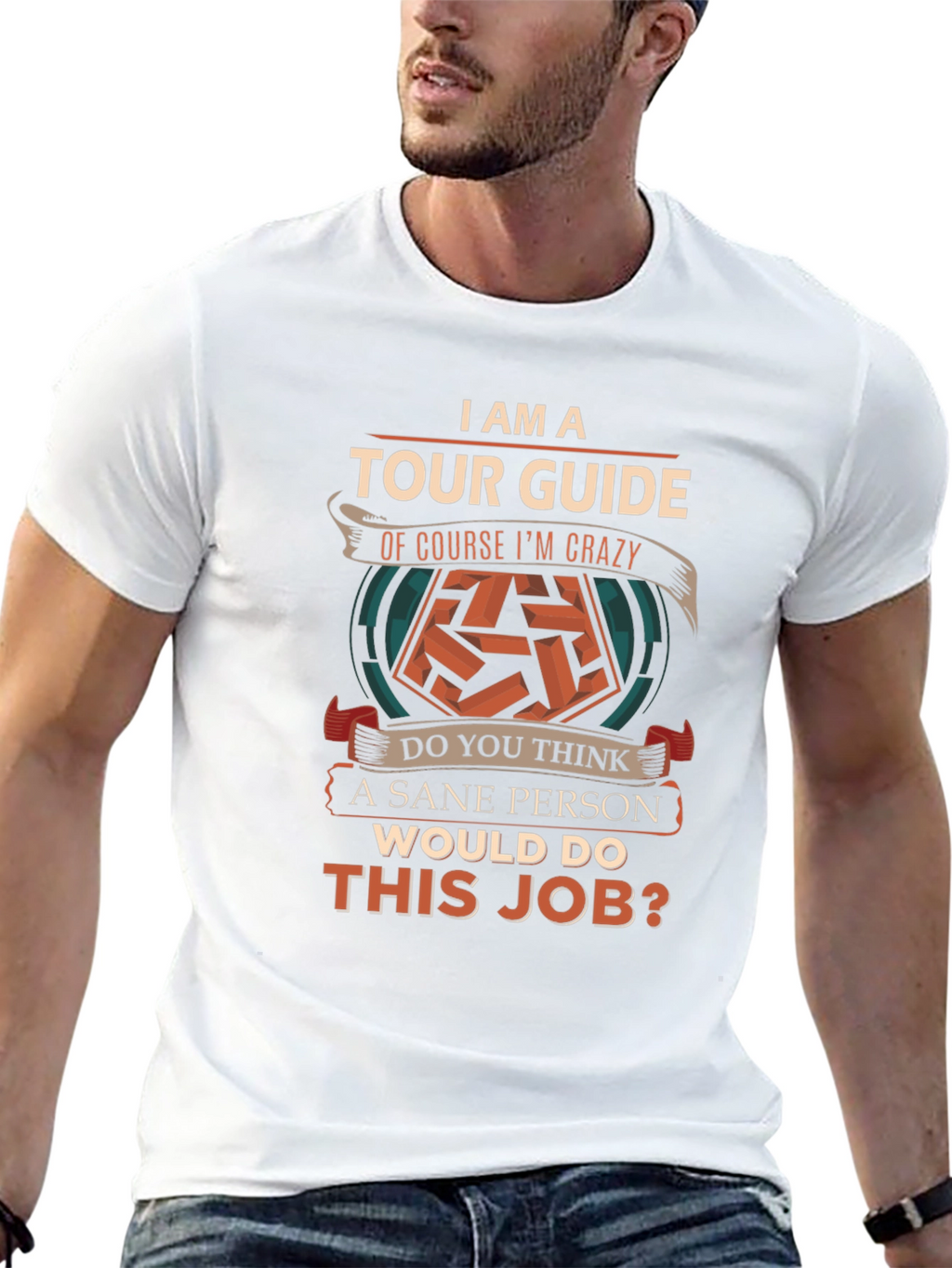 Tour Guide Crazy Job T-Shirt Funny