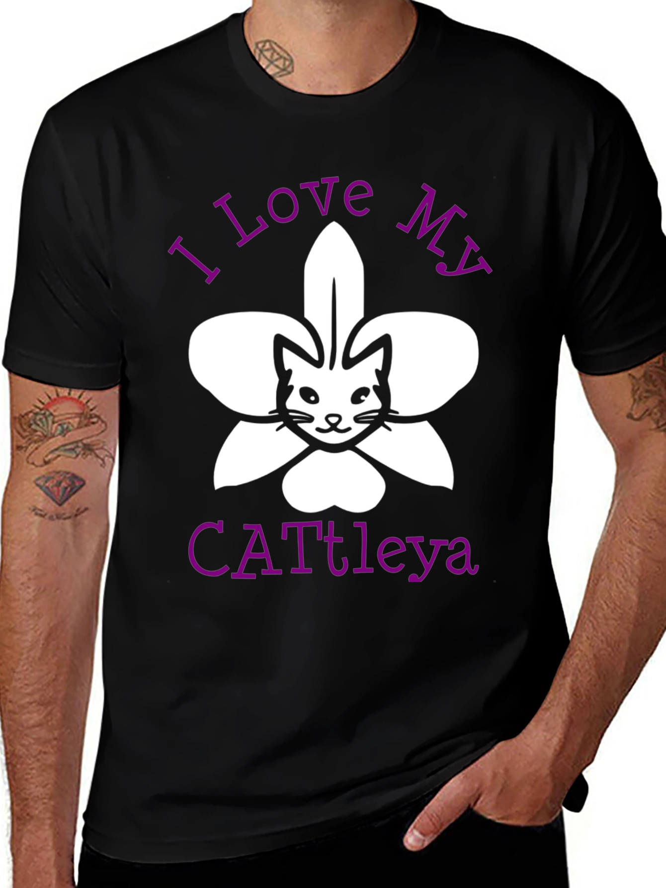 I Love My Cattleya Cat Orchid T-Shirt