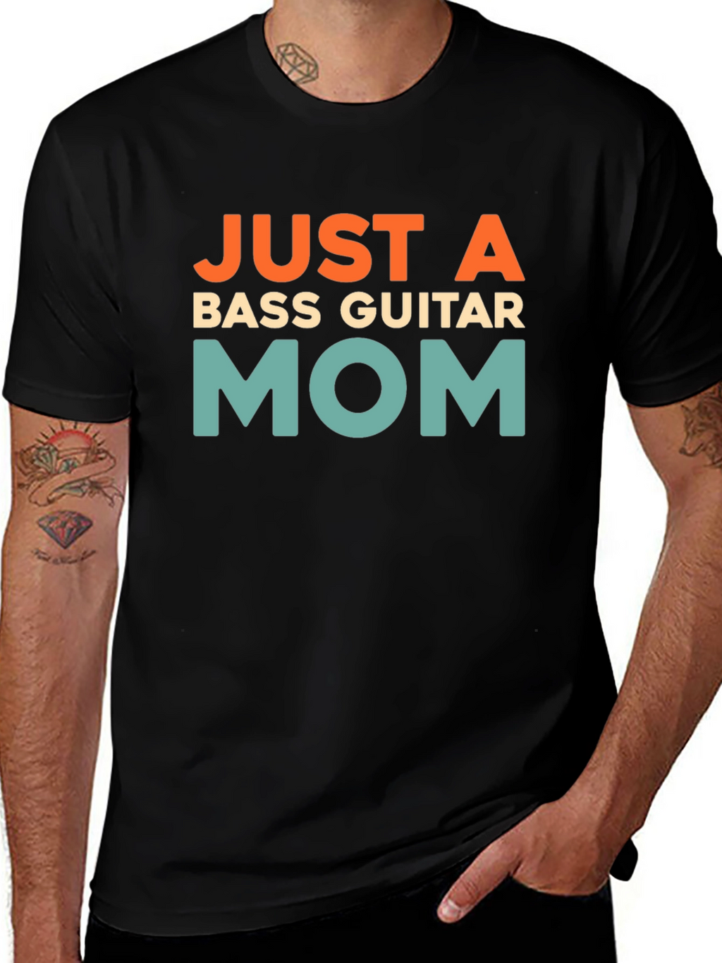 Just A Bass Guitar Mom T-Shirt Black