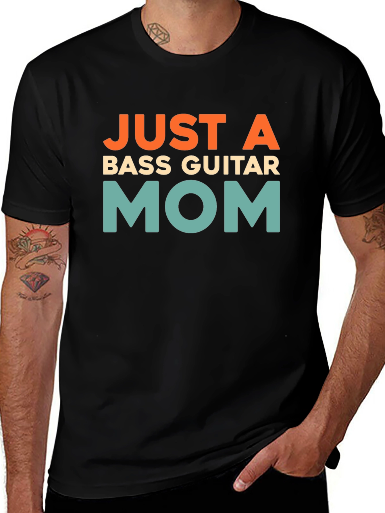 Just A Bass Guitar Mom T-Shirt Black