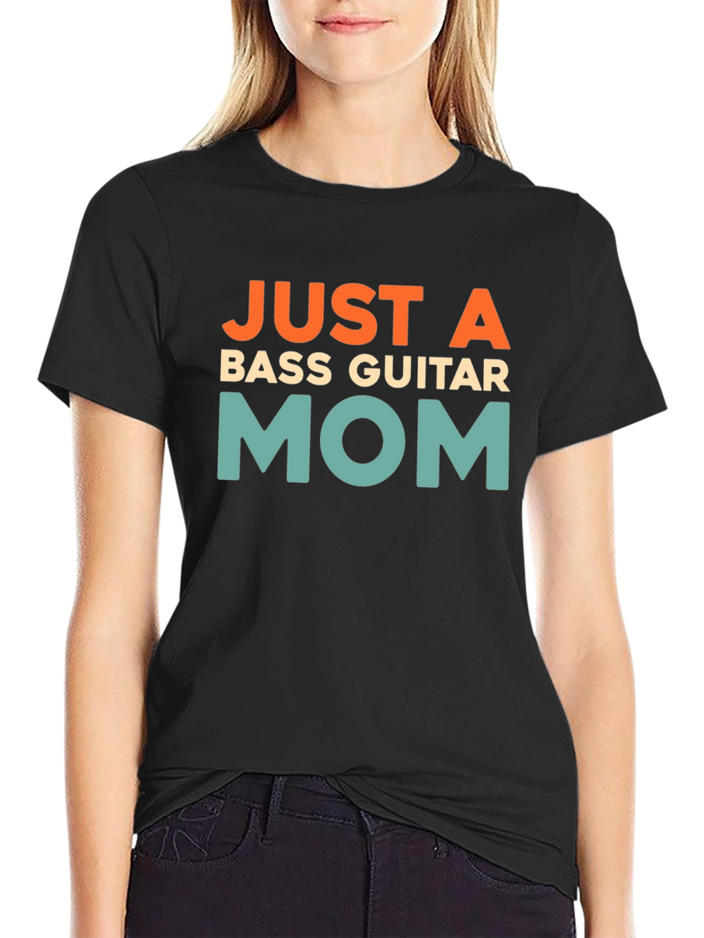 Just A Bass Guitar Mom T-Shirt Black