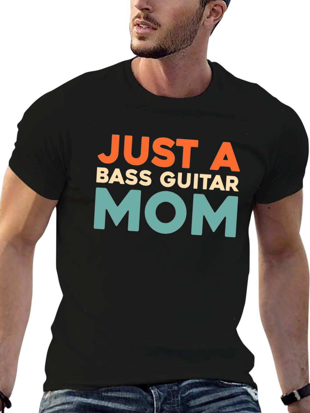 Just A Bass Guitar Mom T-Shirt Black