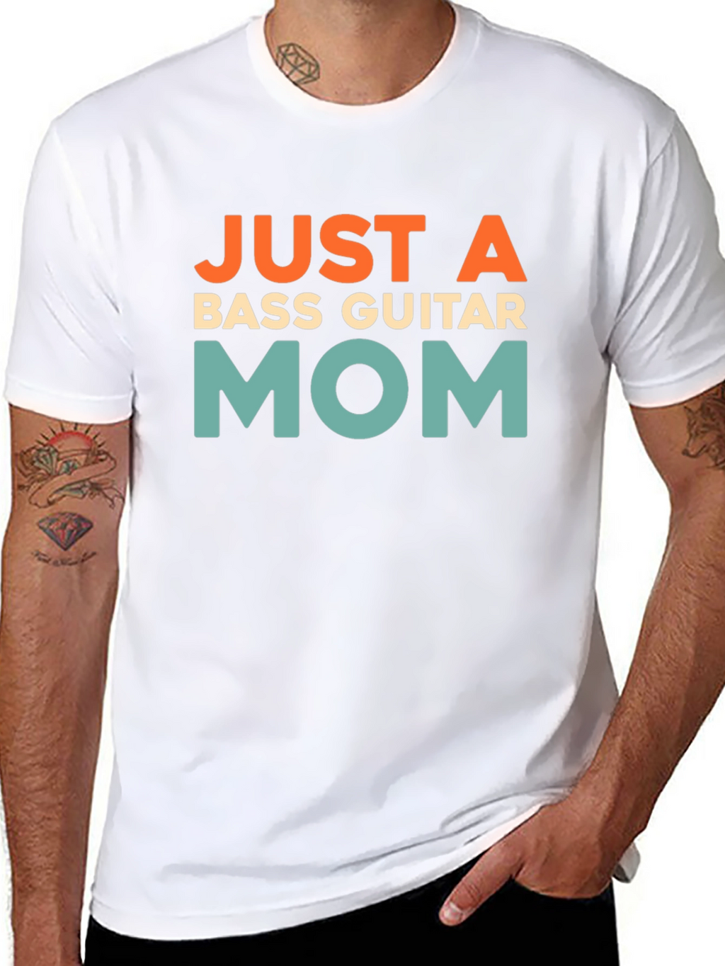 Just A Bass Guitar Mom T-Shirt Black