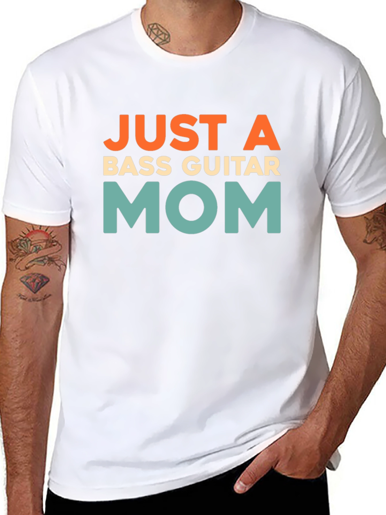 Just A Bass Guitar Mom T-Shirt Black