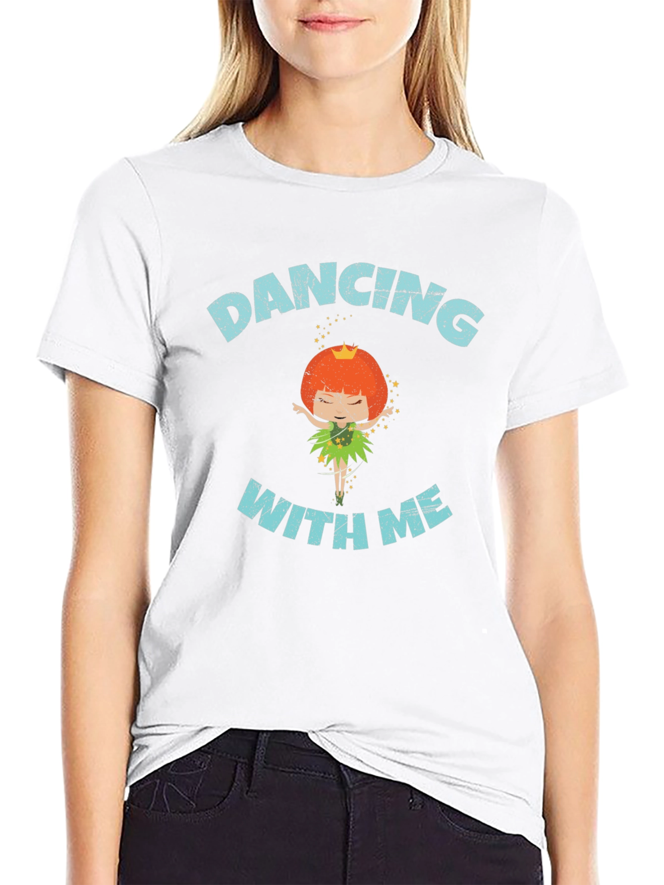 Dancing With Me Black Graphic Tee