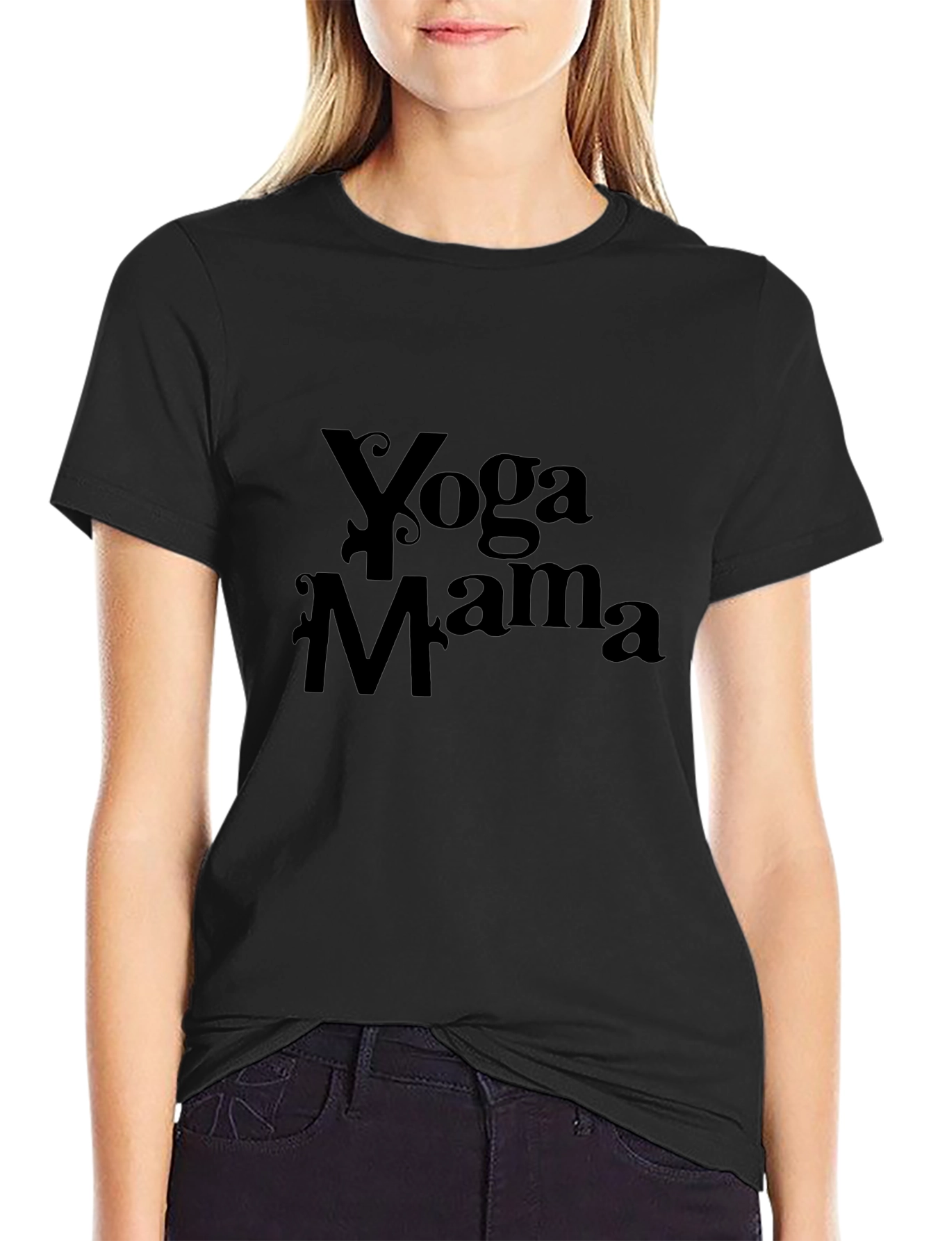 Yoga Mama Black T-Shirt
