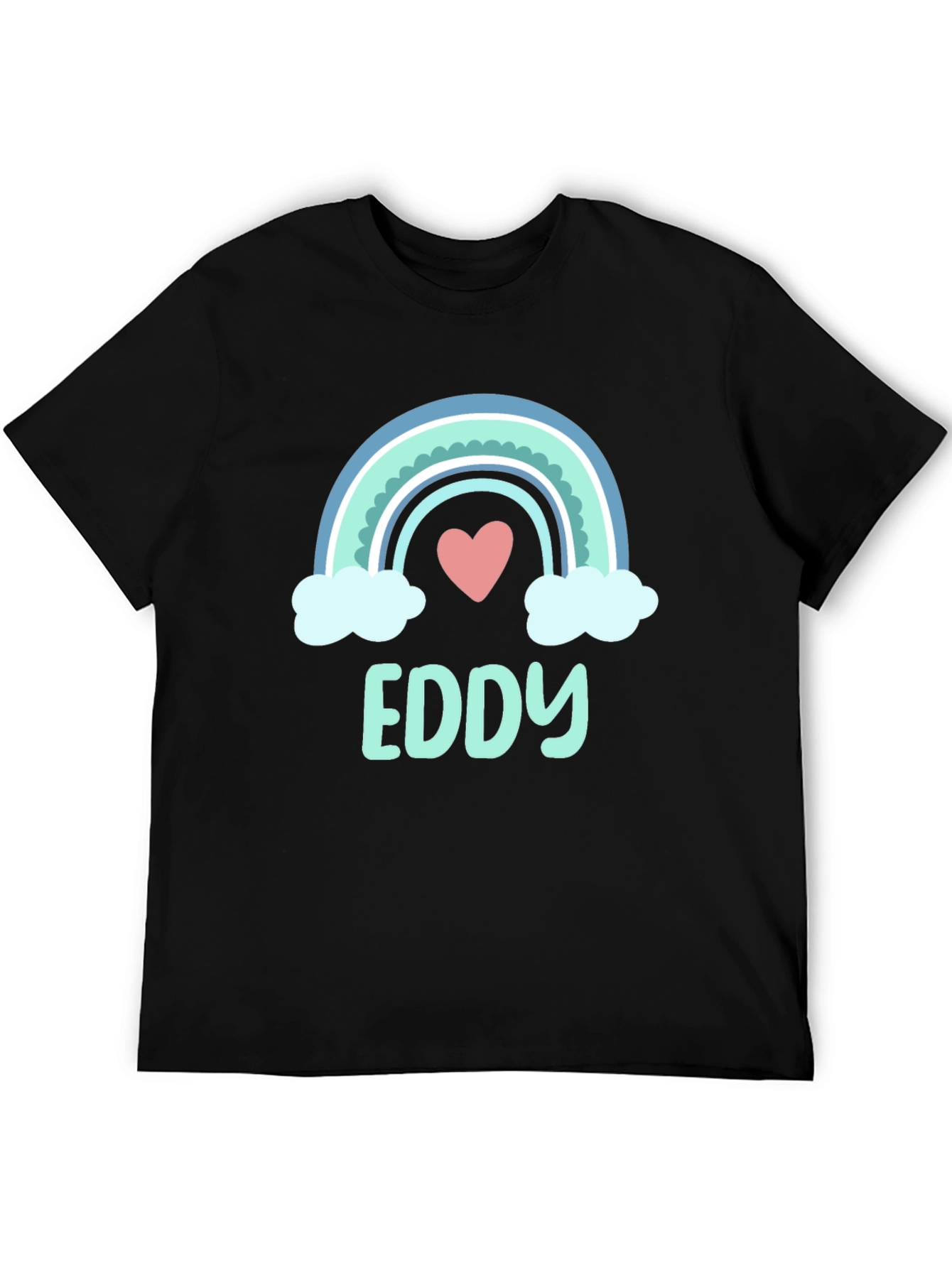 Eddy Rainbow Heart Tee - Custom Name Shirt