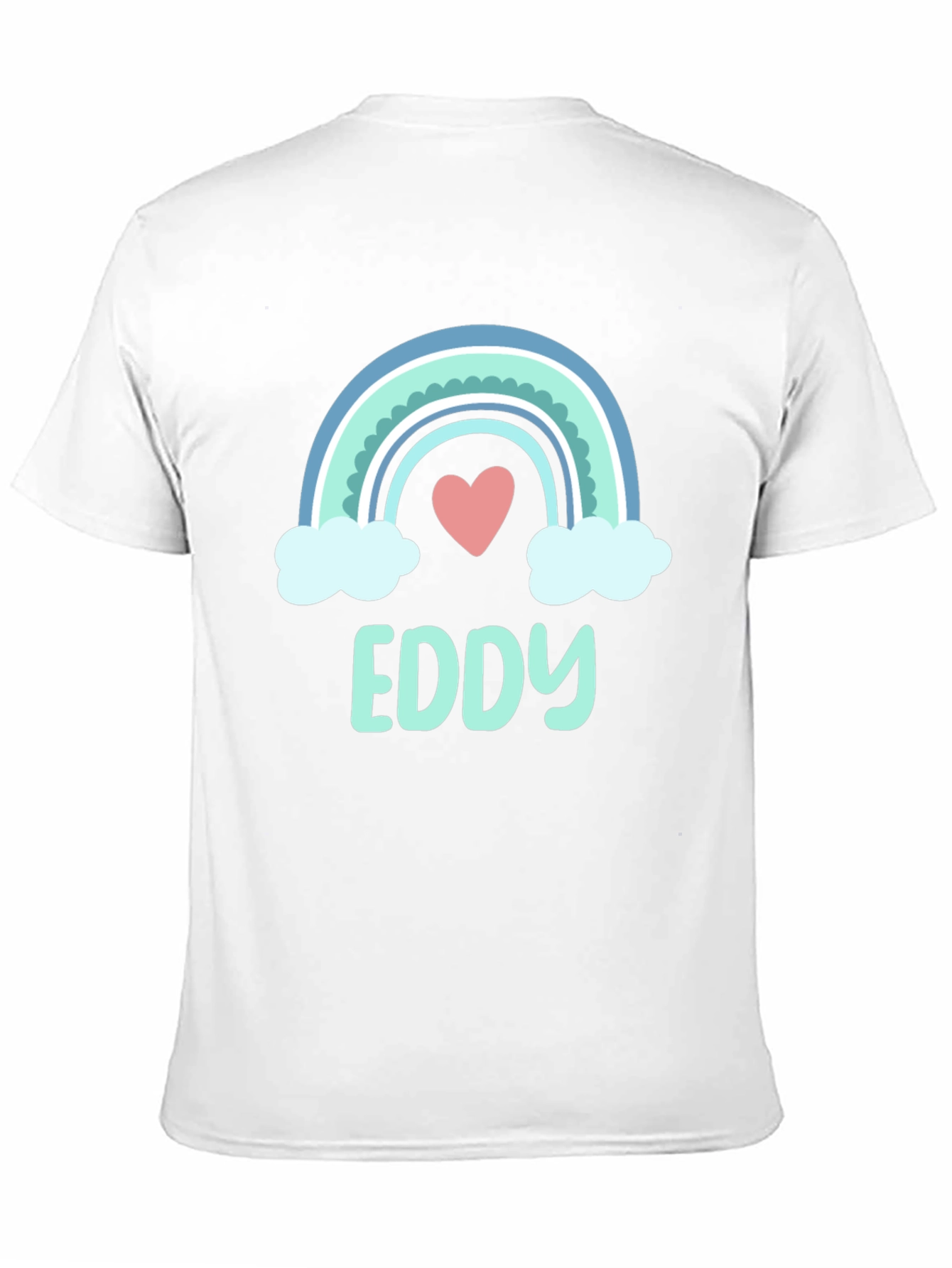 Eddy Rainbow Heart Tee - Custom Name Shirt