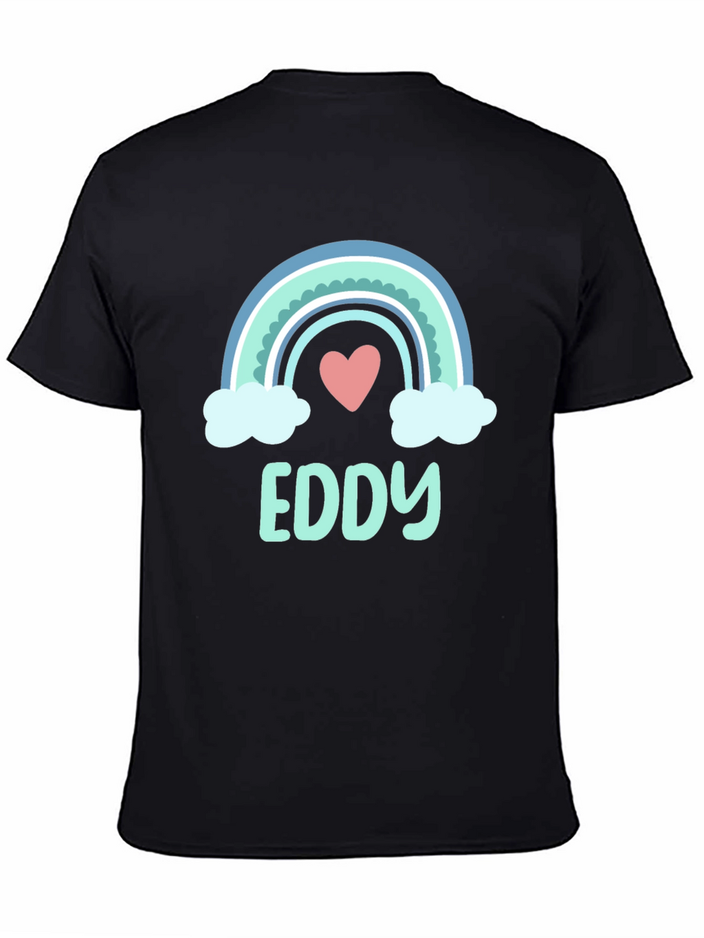 Eddy Rainbow Heart Tee - Custom Name Shirt