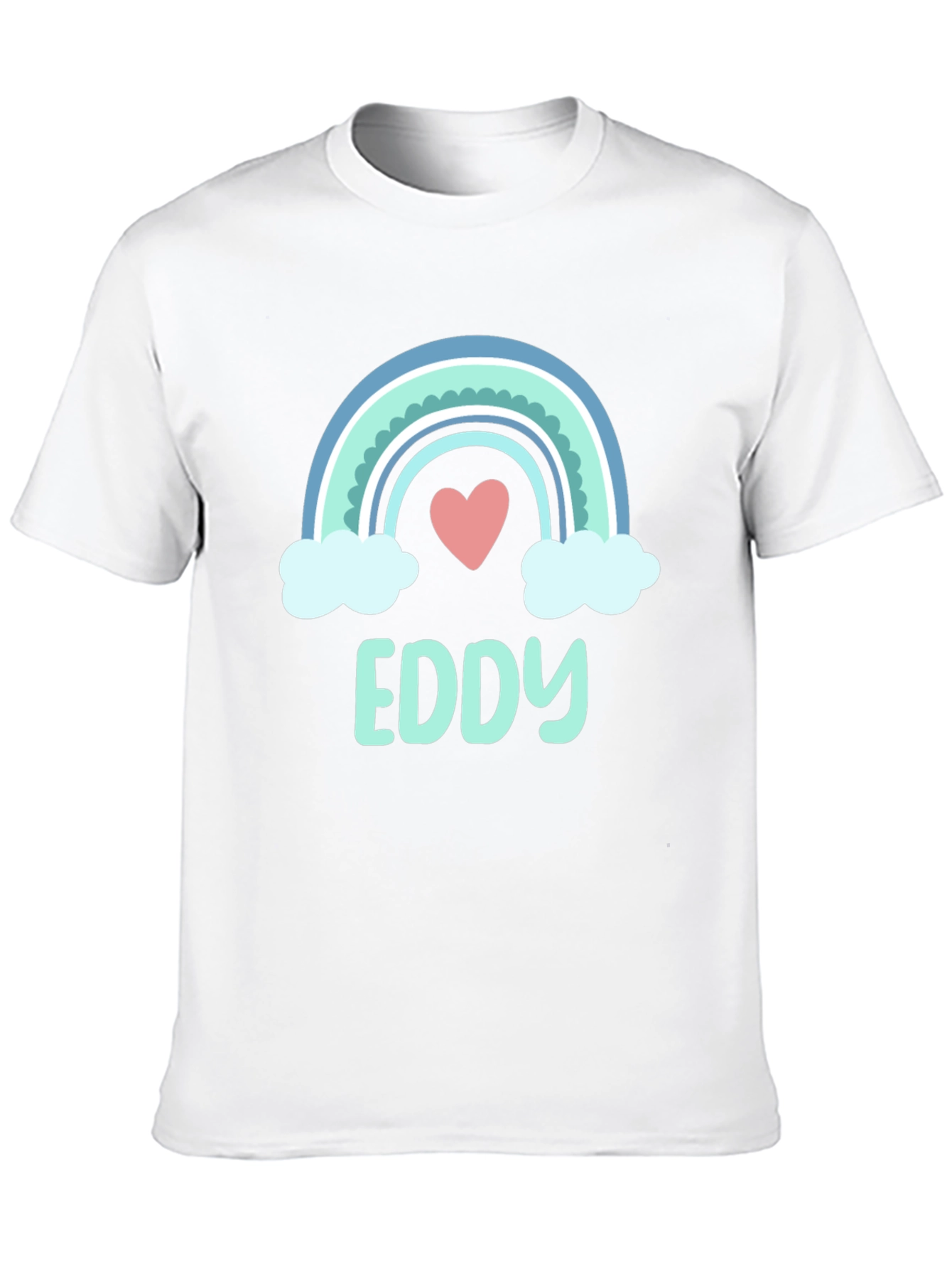Eddy Rainbow Heart Tee - Custom Name Shirt
