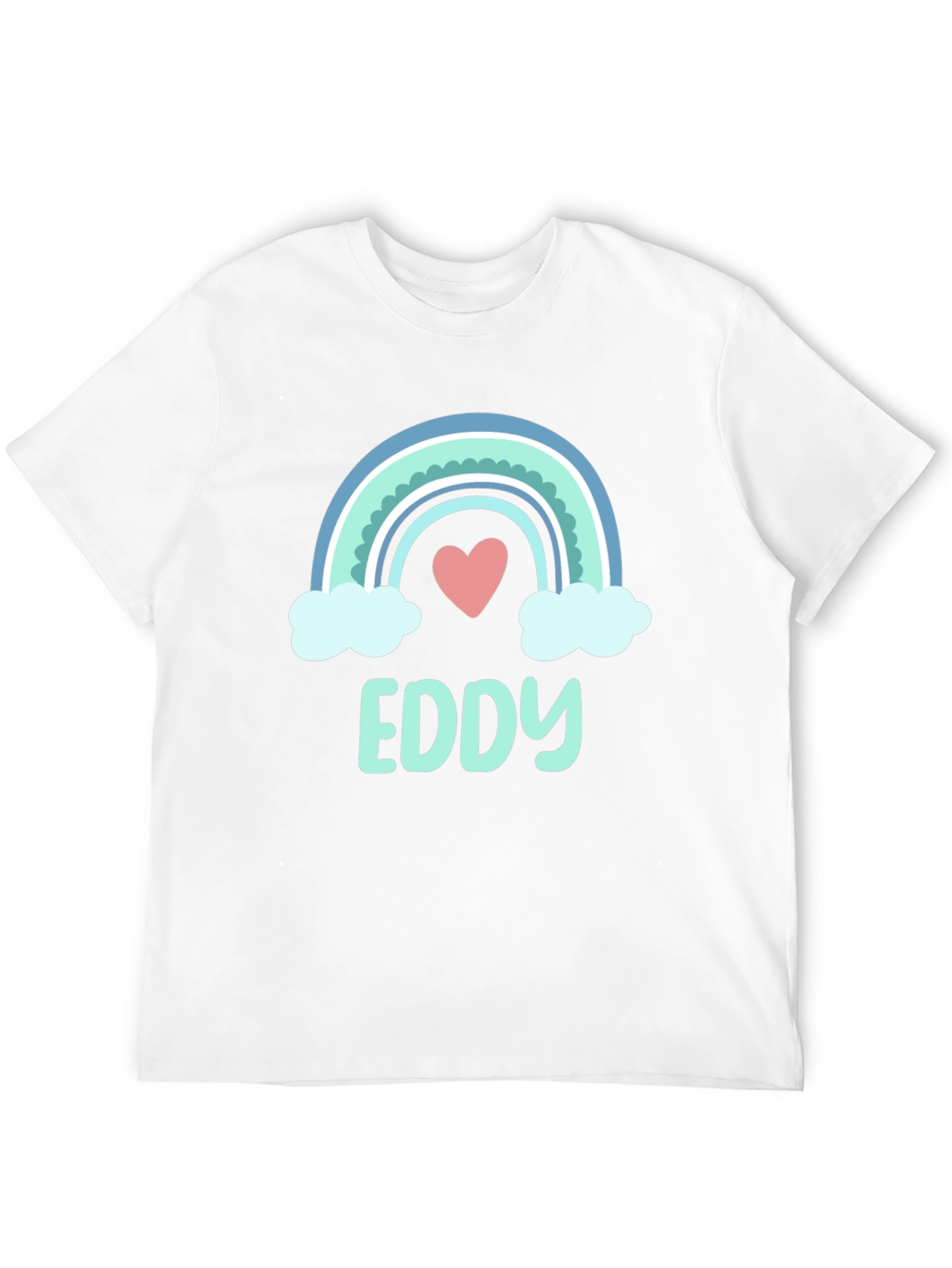Eddy Rainbow Heart Tee - Custom Name Shirt
