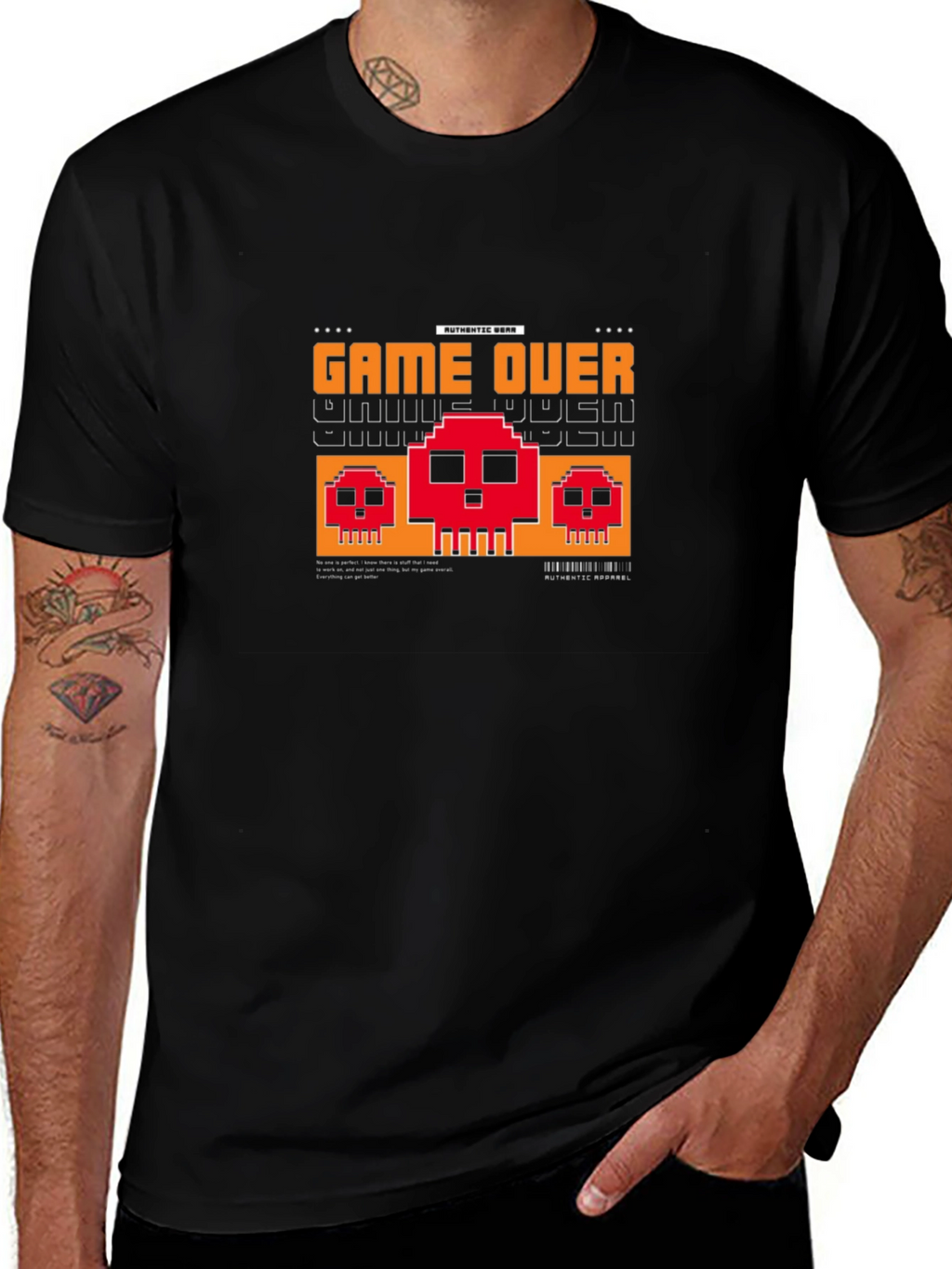 Game Over Pixel Art Graphic T-Shirt