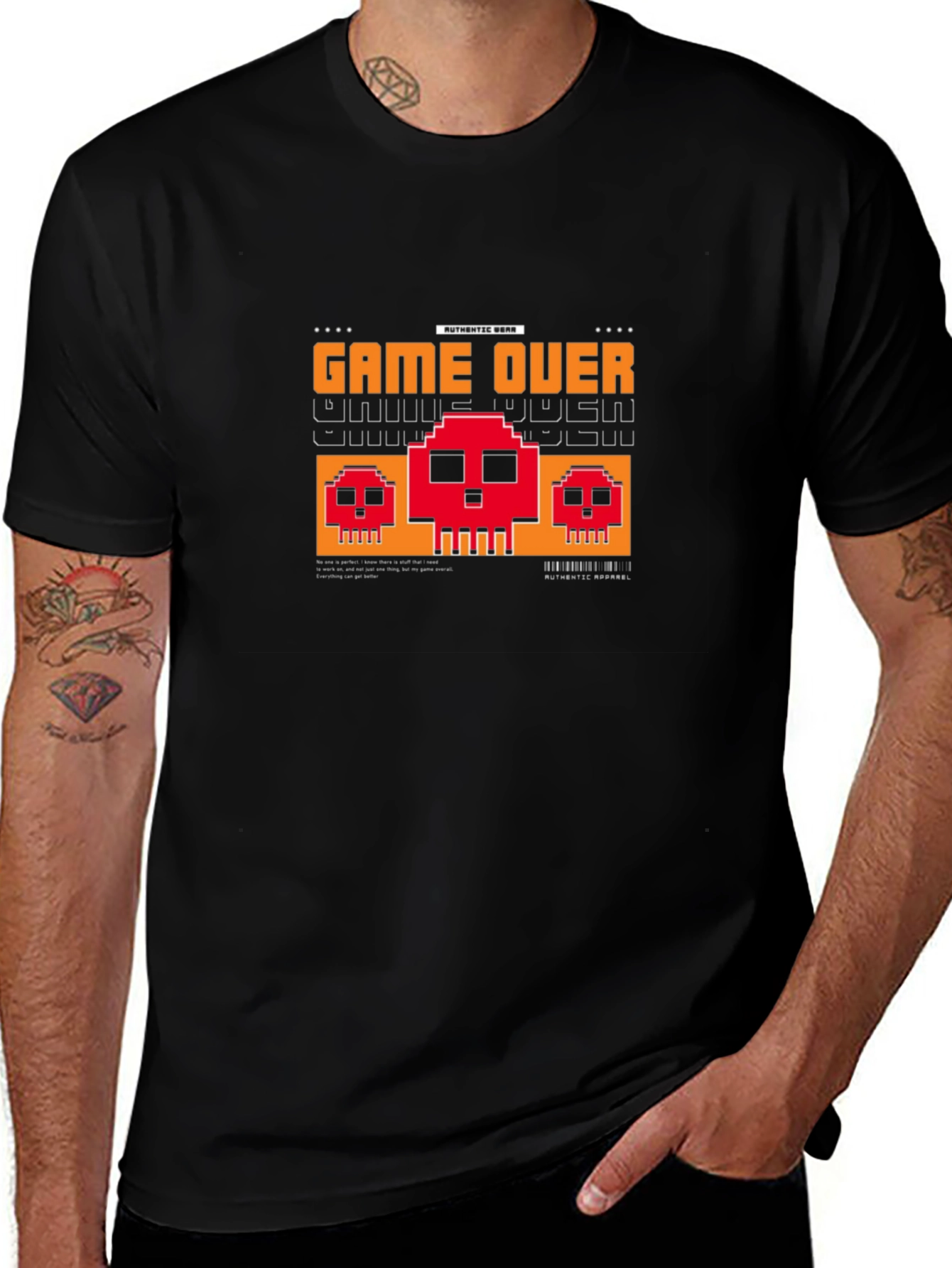 Game Over Pixel Art Graphic T-Shirt