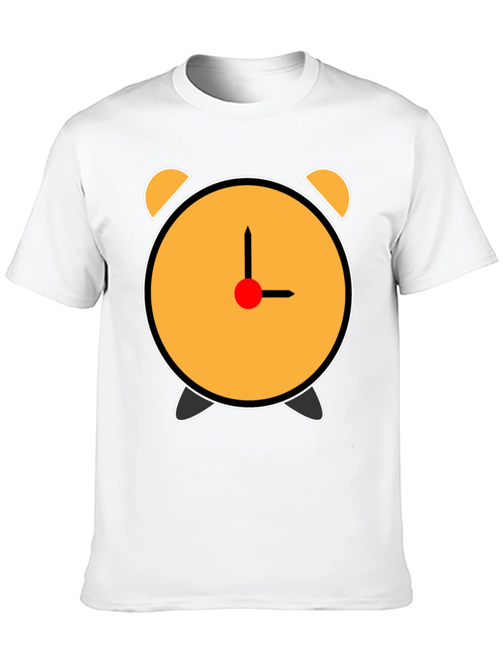 Alarm Clock Graphic T-Shirt - Black Cotton Tee