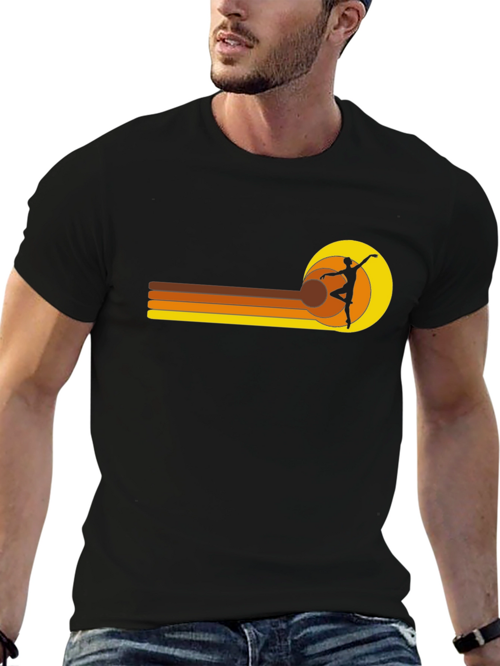 Retro Dancer Black T-Shirt