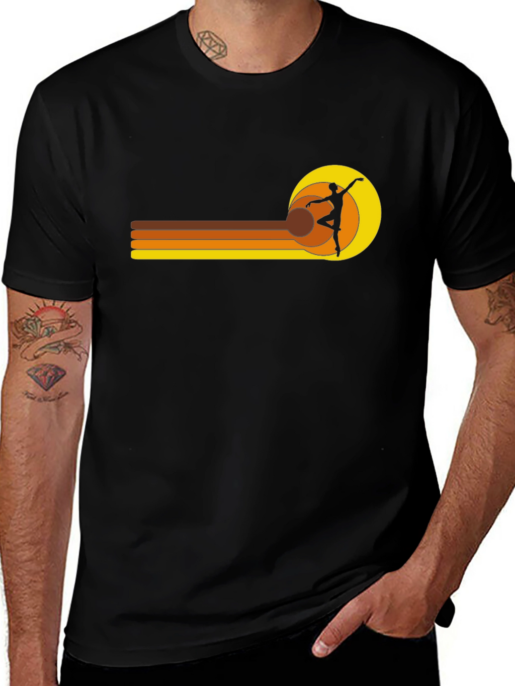 Retro Dancer Black T-Shirt