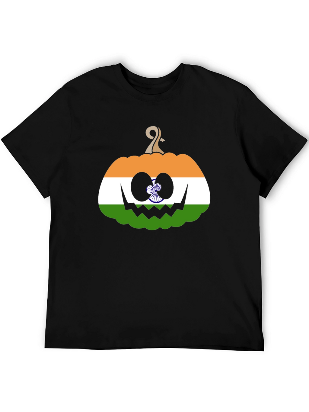 Indian Flag Pumpkin Halloween T-Shirt