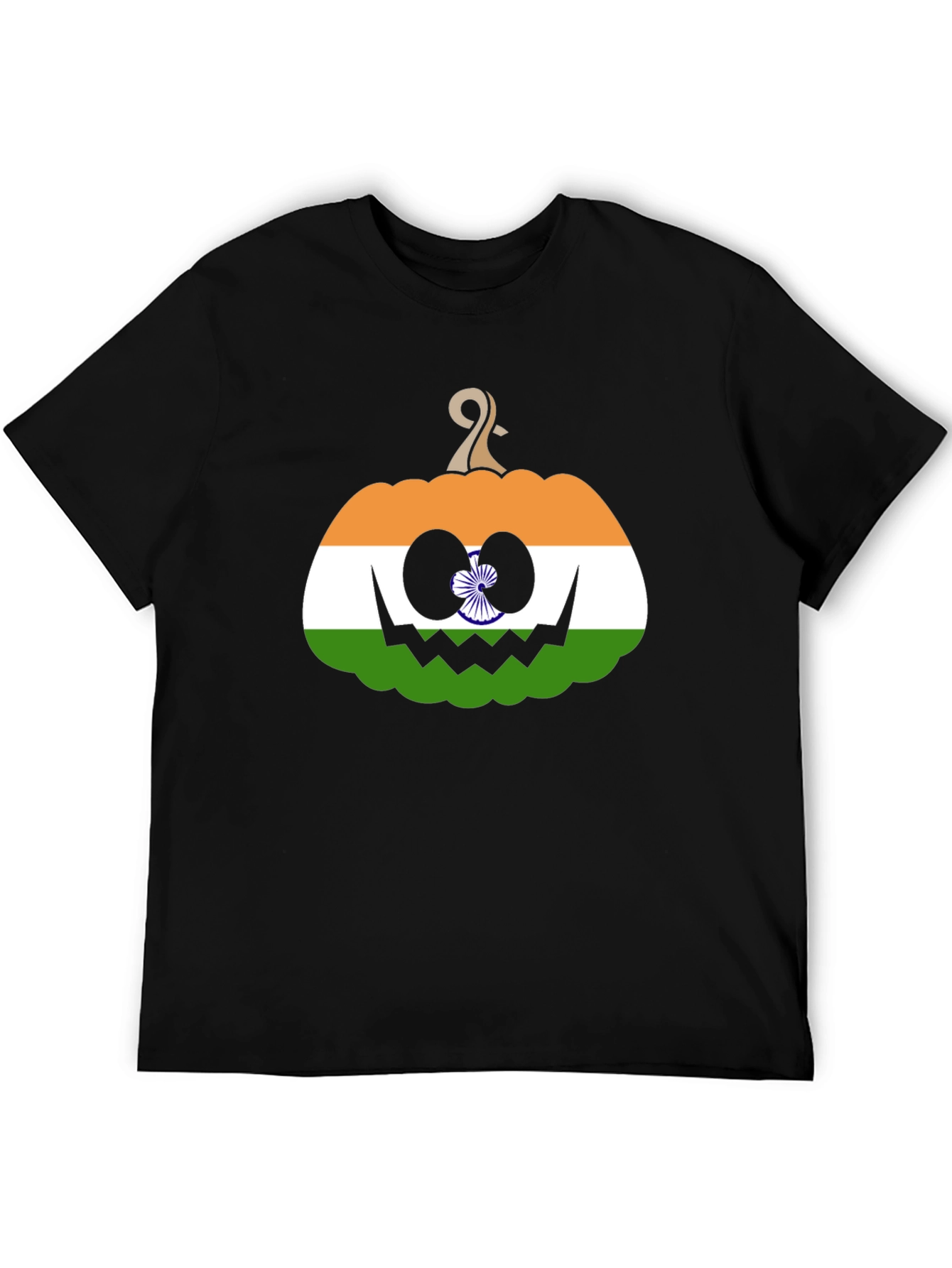 Indian Flag Pumpkin Halloween T-Shirt