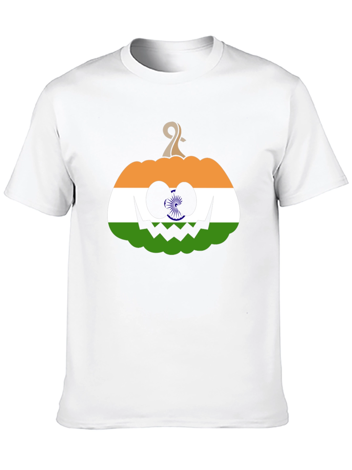 Indian Flag Pumpkin Halloween T-Shirt
