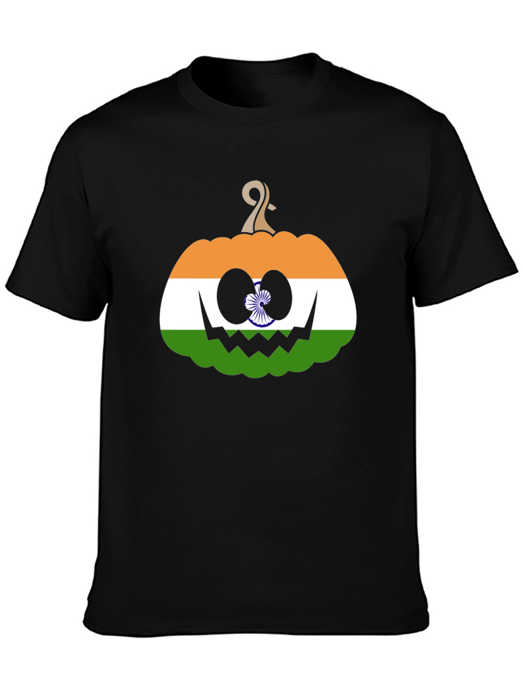 Indian Flag Pumpkin Halloween T-Shirt