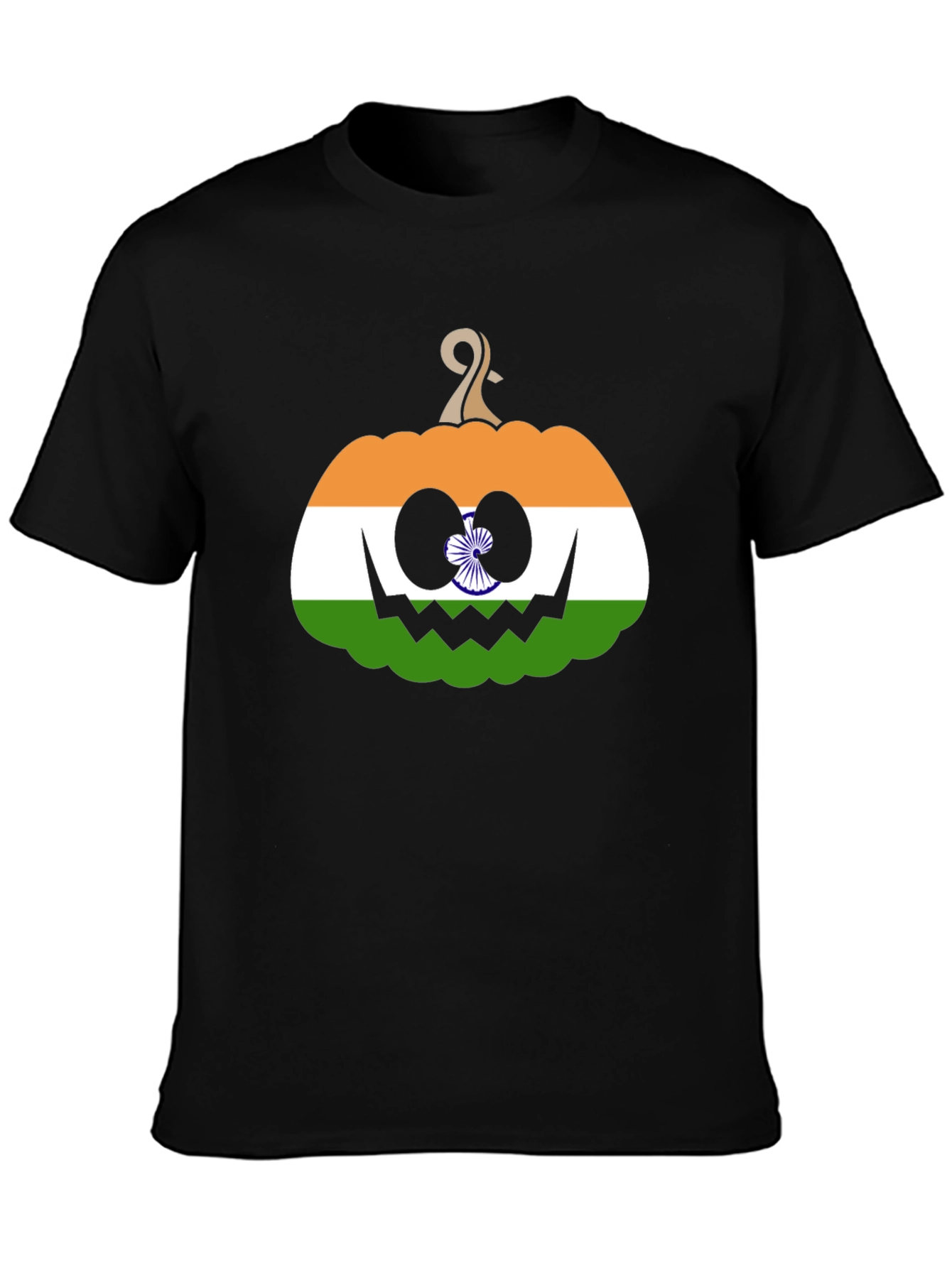 Indian Flag Pumpkin Halloween T-Shirt