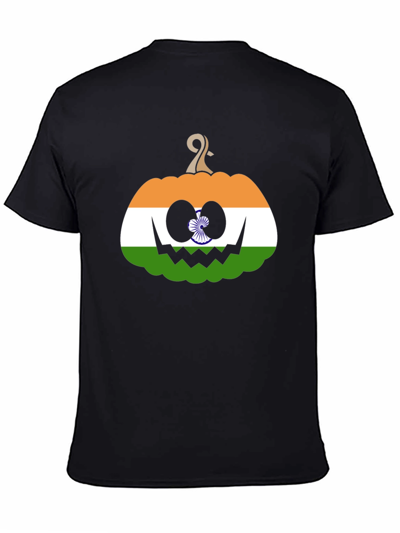 Indian Flag Pumpkin Halloween T-Shirt