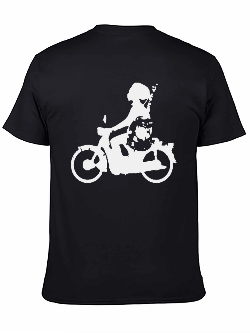 Cool Black T-Shirt with Scooter Design