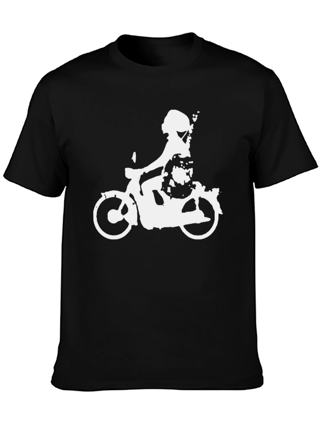 Cool Black T-Shirt with Scooter Design
