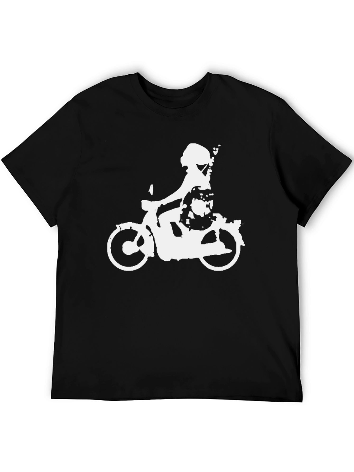 Cool Black T-Shirt with Scooter Design