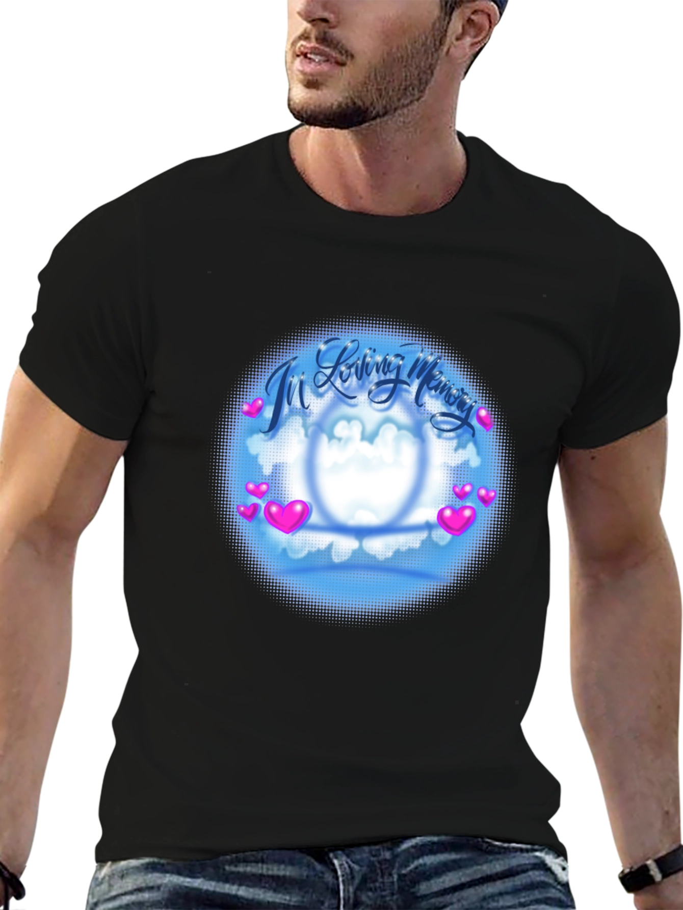In Loving Memory Graphic T-Shirt - Black