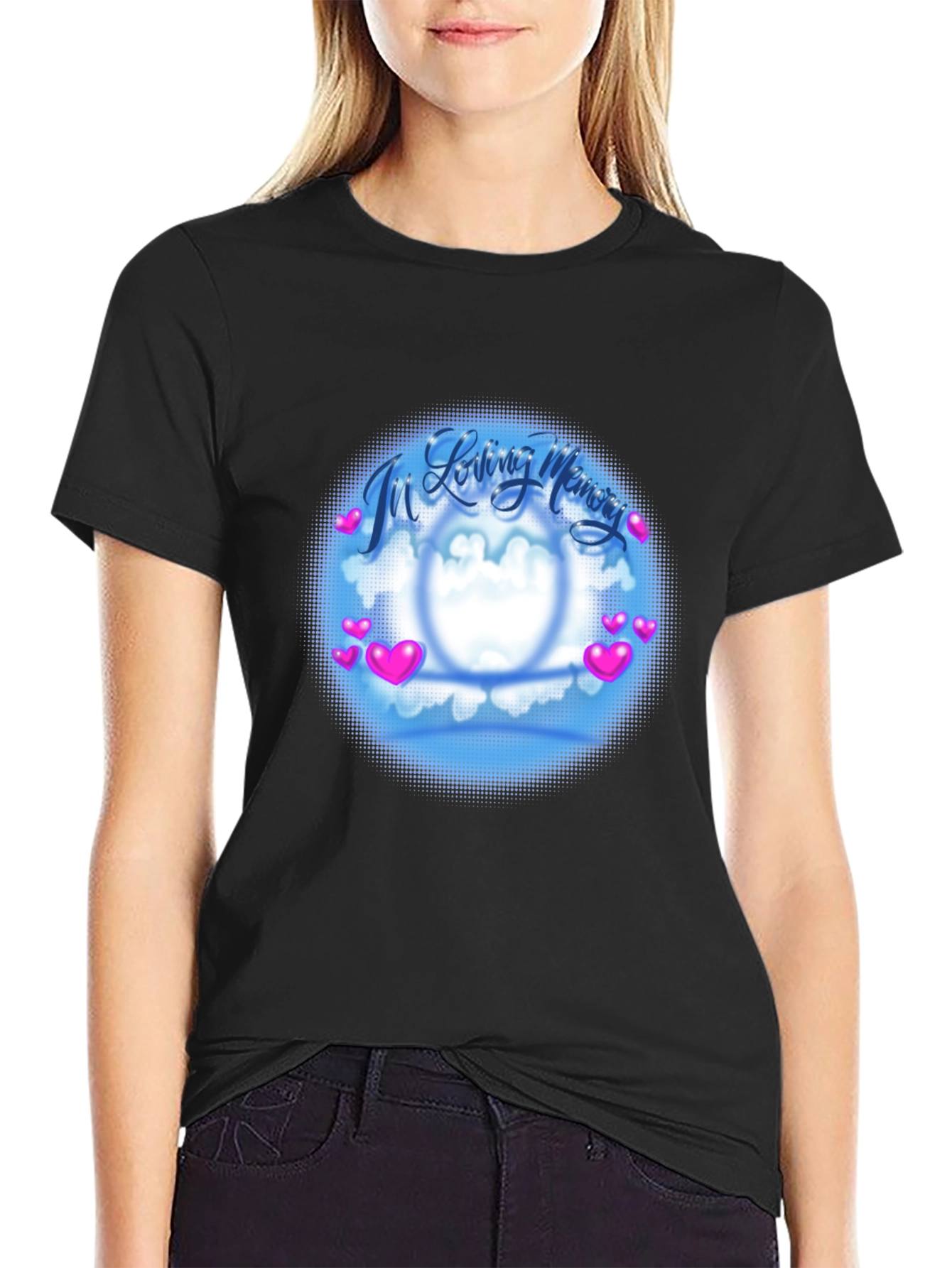In Loving Memory Graphic T-Shirt - Black