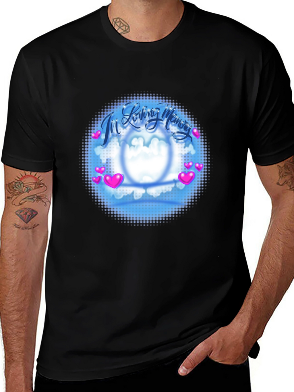 In Loving Memory Graphic T-Shirt - Black